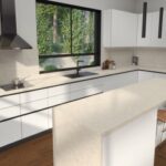 Caesarstone 5130 Cosmopolitan White Kitchen